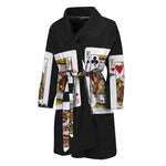 Four Kings Playing Cards Print Men's Bathrobe