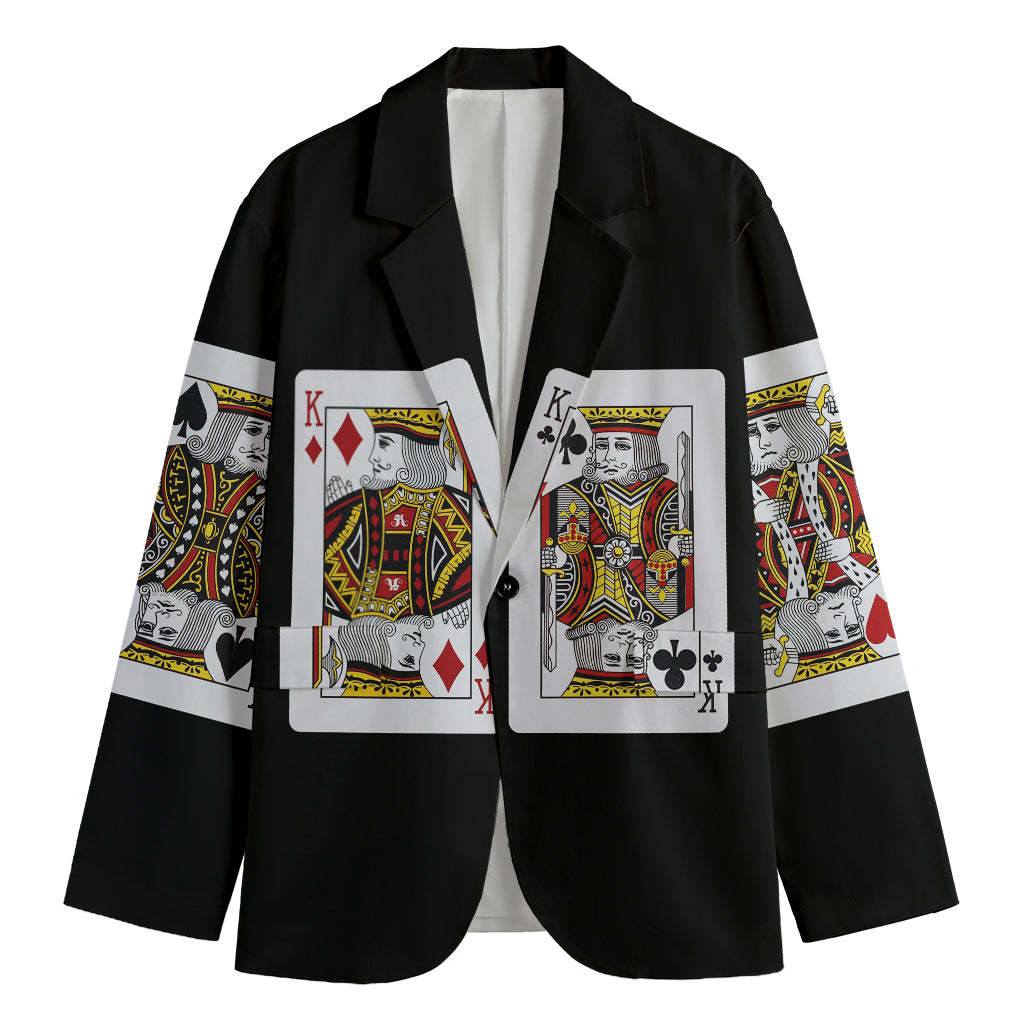 Four Kings Playing Cards Print Men's Blazer