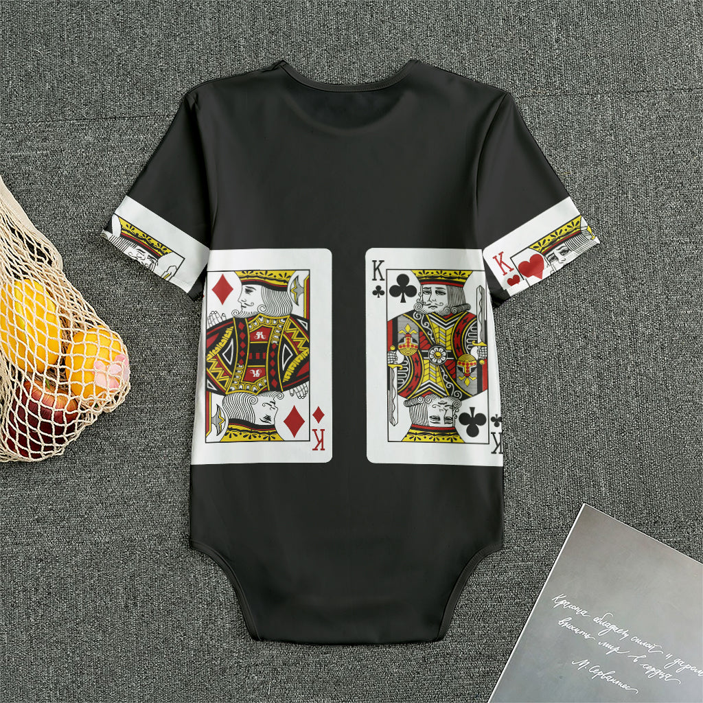 Four Kings Playing Cards Print Men's Bodysuit