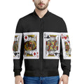 Four Kings Playing Cards Print Men's Bomber Jacket