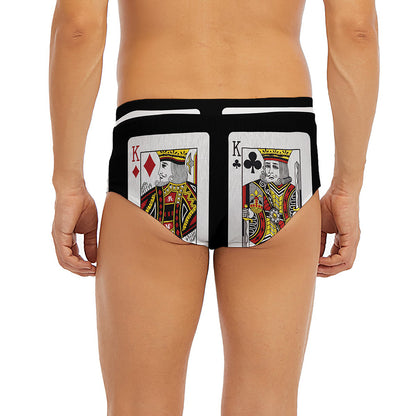 Four Kings Playing Cards Print Men's Briefs