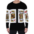 Four Kings Playing Cards Print Men's Long Sleeve T-Shirt