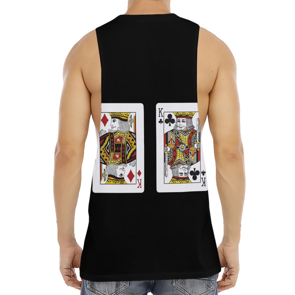 Four Kings Playing Cards Print Men's Muscle Tank Top