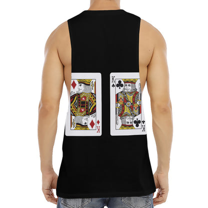 Four Kings Playing Cards Print Men's Muscle Tank Top