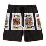 Four Kings Playing Cards Print Men's Swim Trunks