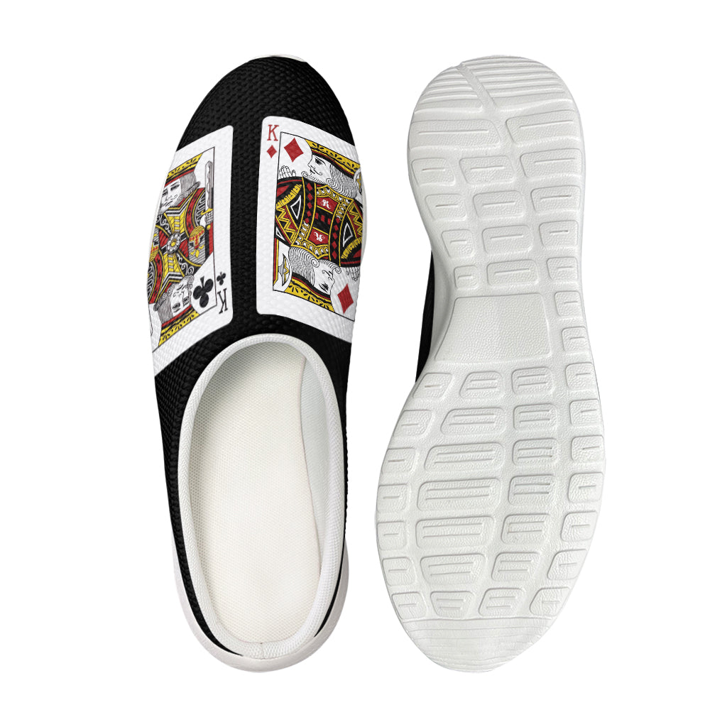 Four Kings Playing Cards Print Mesh Casual Shoes