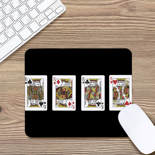 Four Kings Playing Cards Print Mouse Pad