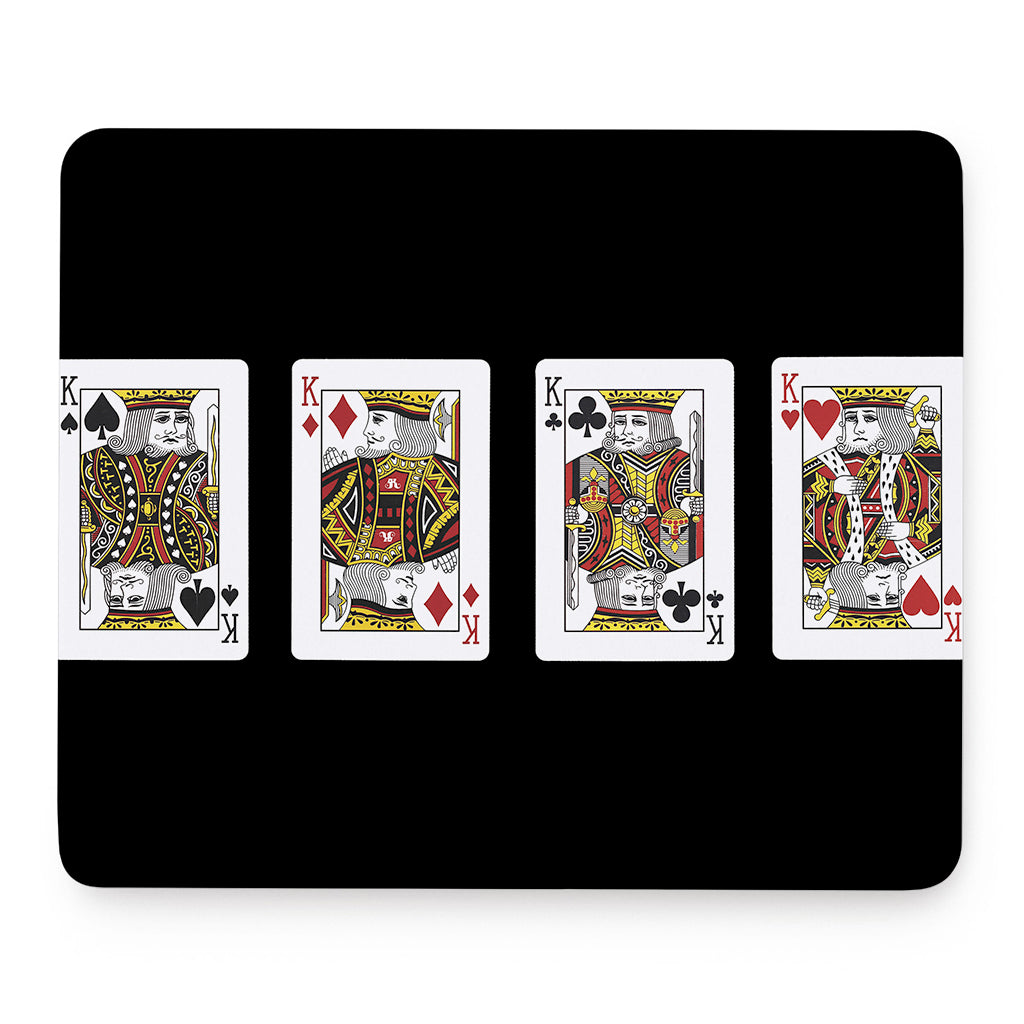 Four Kings Playing Cards Print Mouse Pad