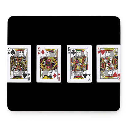 Four Kings Playing Cards Print Mouse Pad