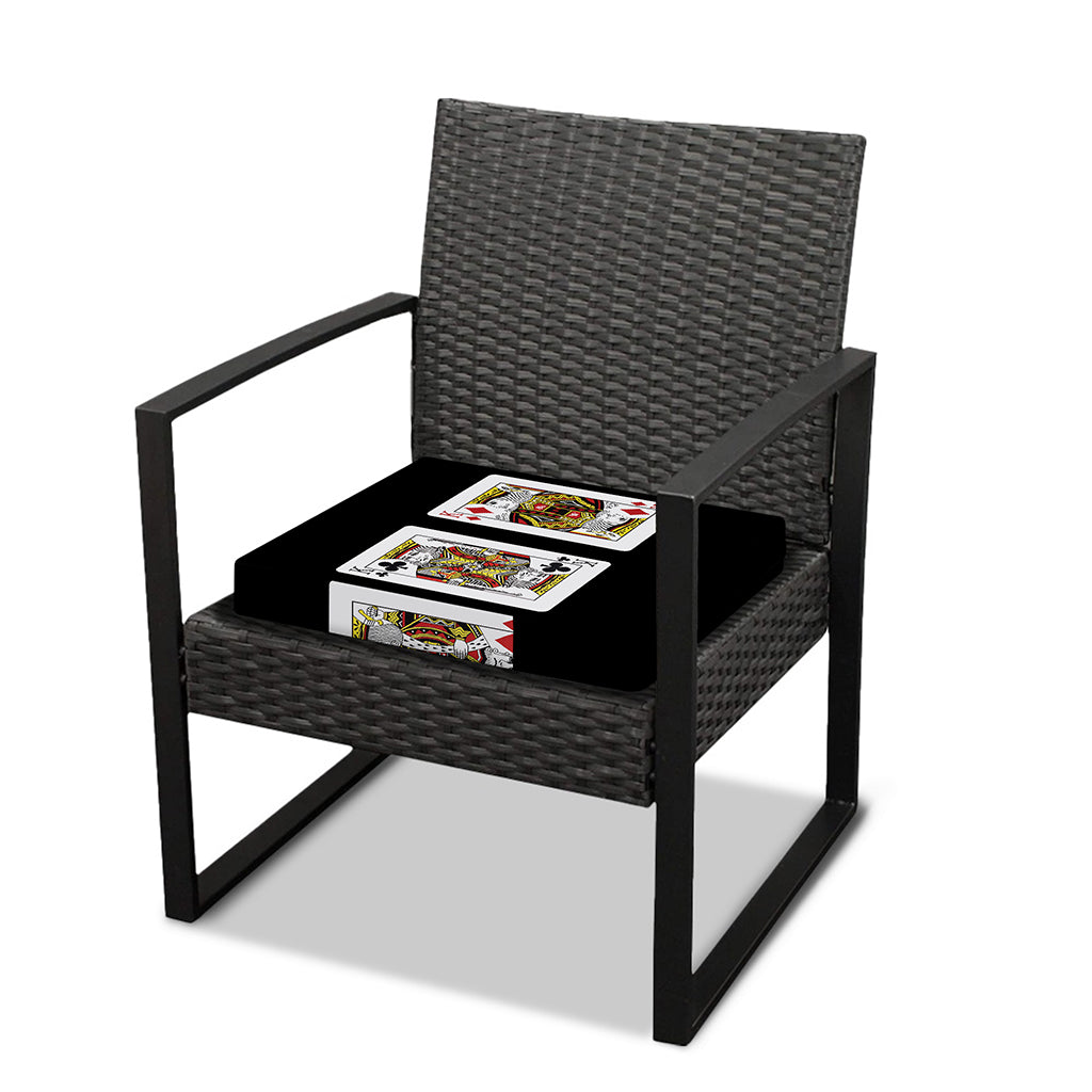 Four Kings Playing Cards Print Outdoor Seat Cushion Cover