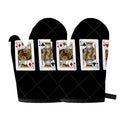 Four Kings Playing Cards Print Oven Mitts