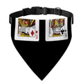 Four Kings Playing Cards Print Over The Collar Dog Bandana