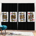 Four Kings Playing Cards Print Pencil Pleat Curtains