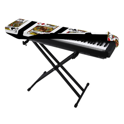 Four Kings Playing Cards Print Piano Keyboard Cover