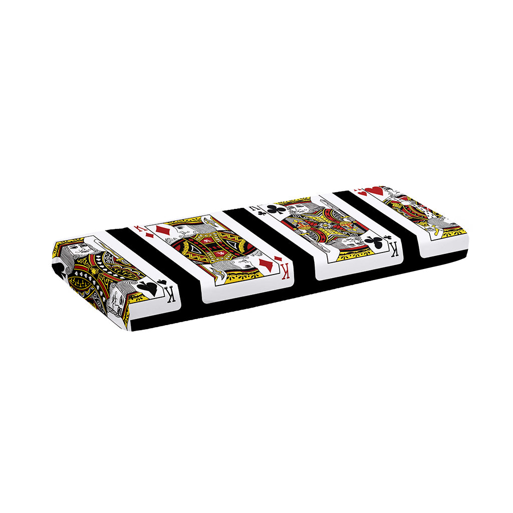 Four Kings Playing Cards Print Piano Keyboard Cover