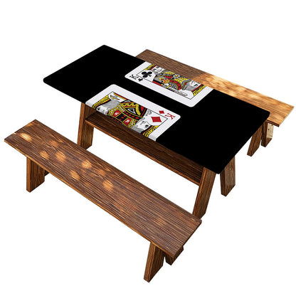 Four Kings Playing Cards Print Picnic Table Cover