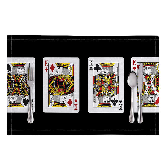 Four Kings Playing Cards Print Placemat