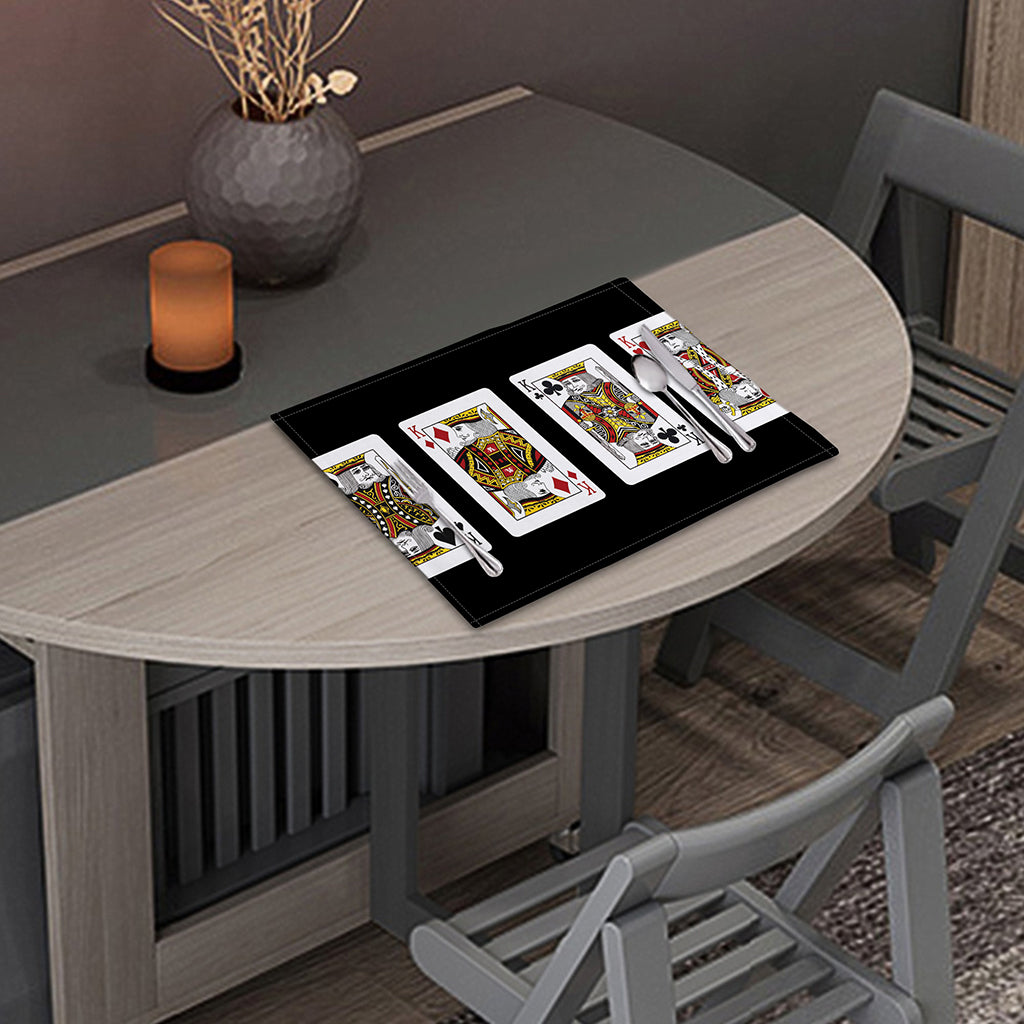 Four Kings Playing Cards Print Placemat