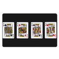 Four Kings Playing Cards Print Polyester Doormat