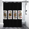 Four Kings Playing Cards Print Premium Shower Curtain
