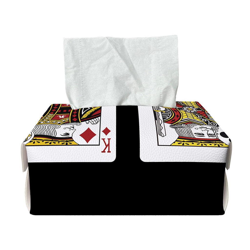 Four Kings Playing Cards Print Rectangle Tissue Box Cover