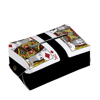 Four Kings Playing Cards Print Rectangle Tissue Box Cover