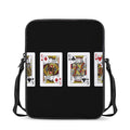 Four Kings Playing Cards Print Rectangular Crossbody Bag