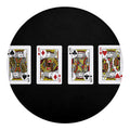 Four Kings Playing Cards Print Round Blanket