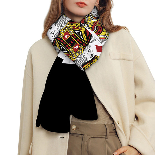 Four Kings Playing Cards Print Scarf