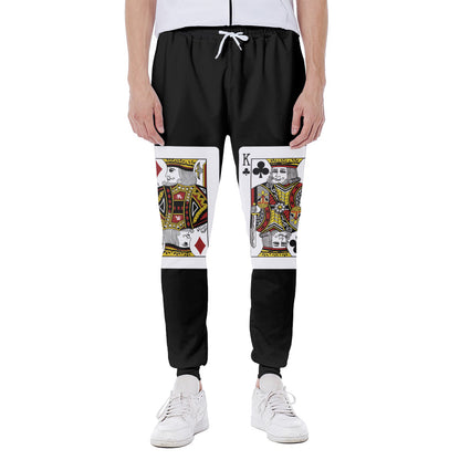 Four Kings Playing Cards Print Scuba Joggers