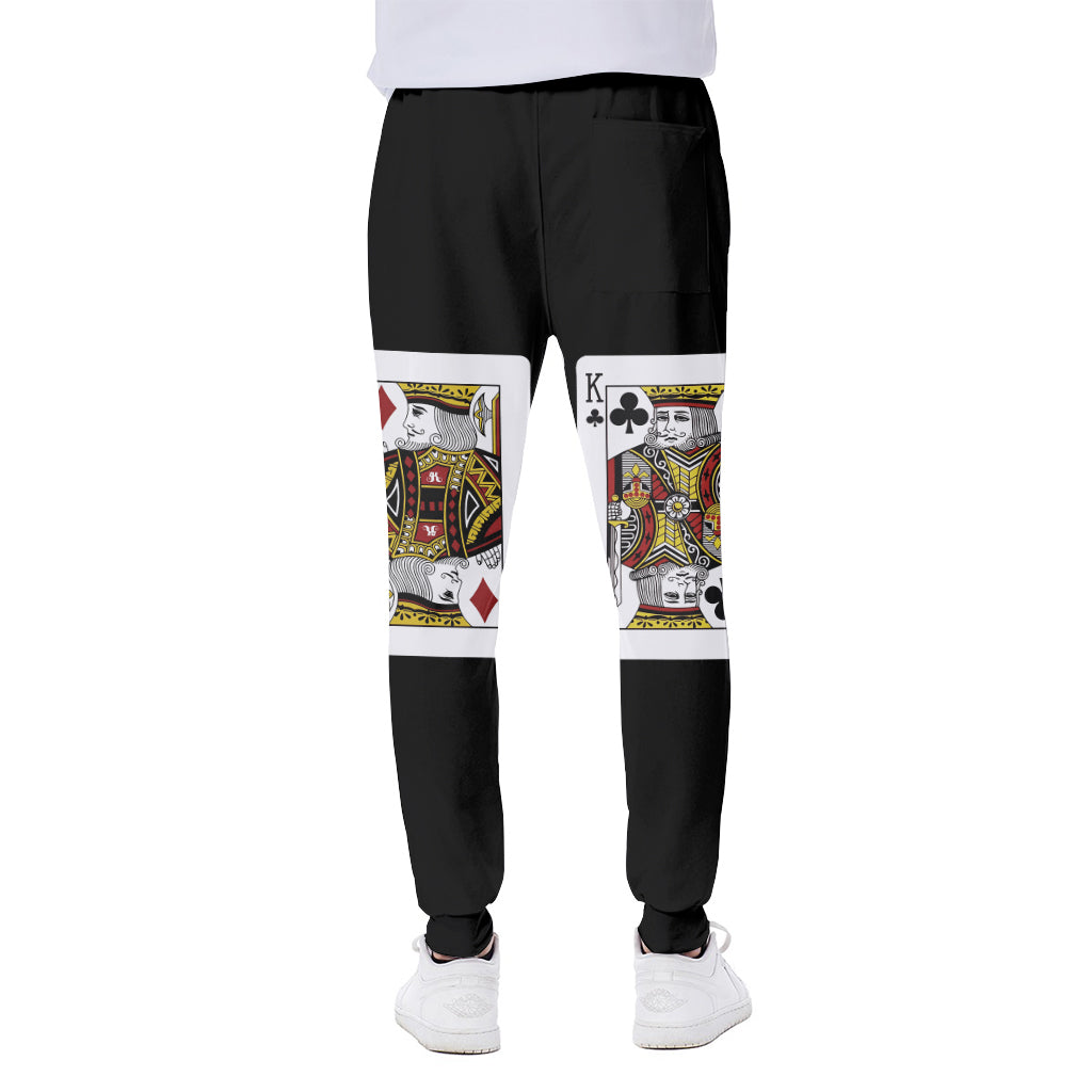 Four Kings Playing Cards Print Scuba Joggers