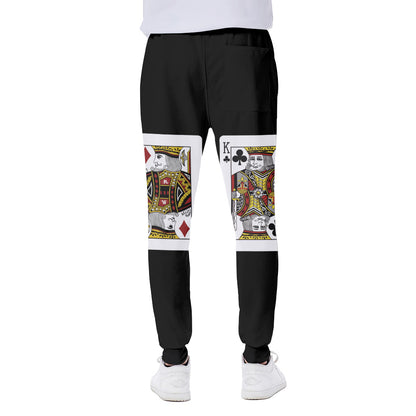 Four Kings Playing Cards Print Scuba Joggers