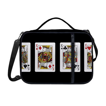 Four Kings Playing Cards Print Shoulder Strap Bible Bag
