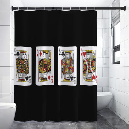 Four Kings Playing Cards Print Shower Curtain
