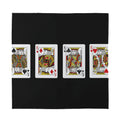 Four Kings Playing Cards Print Silk Bandana