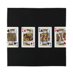 Four Kings Playing Cards Print Silk Bandana