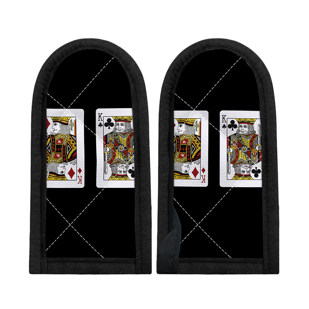 Four Kings Playing Cards Print Skillet Handle Cover