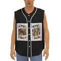 Four Kings Playing Cards Print Sleeveless Baseball Jersey