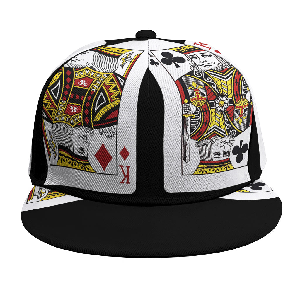 Four Kings Playing Cards Print Snapback Cap