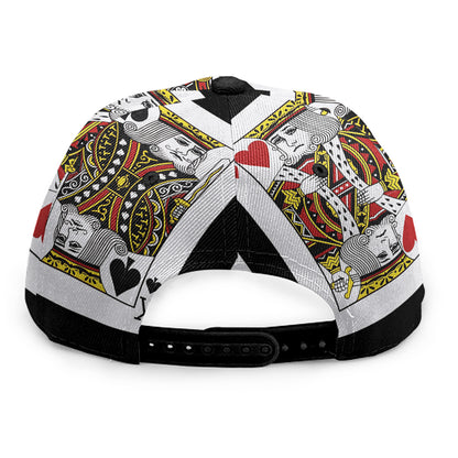 Four Kings Playing Cards Print Snapback Cap