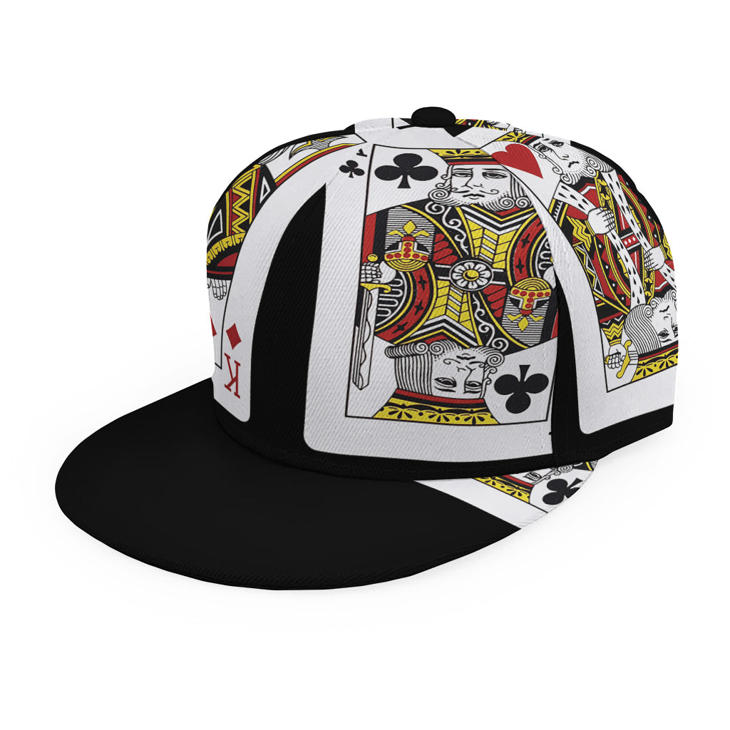 Four Kings Playing Cards Print Snapback Cap