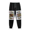 Four Kings Playing Cards Print Sweatpants