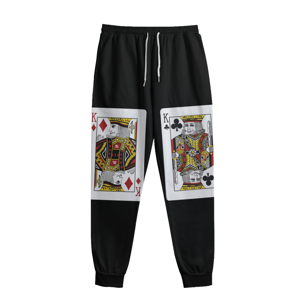Four Kings Playing Cards Print Sweatpants