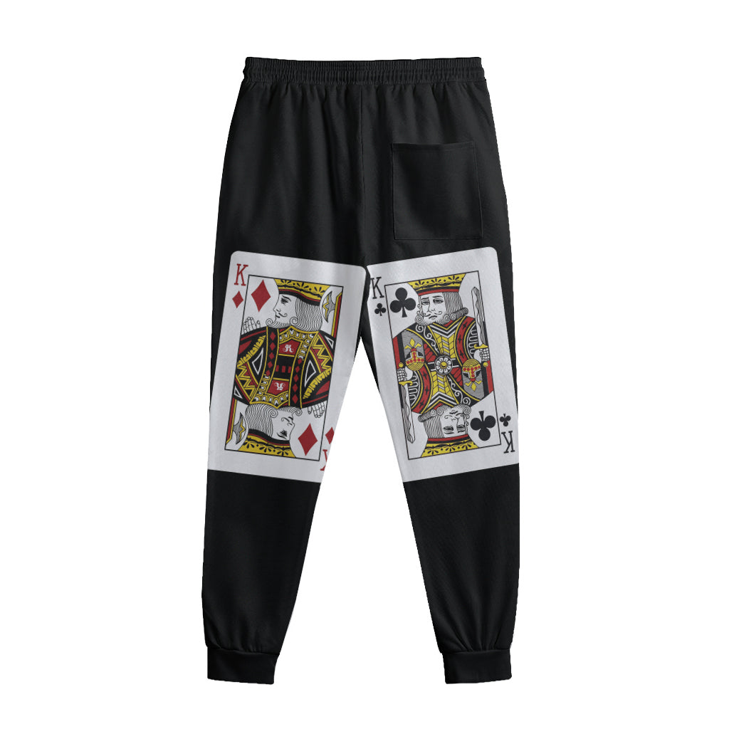Four Kings Playing Cards Print Sweatpants