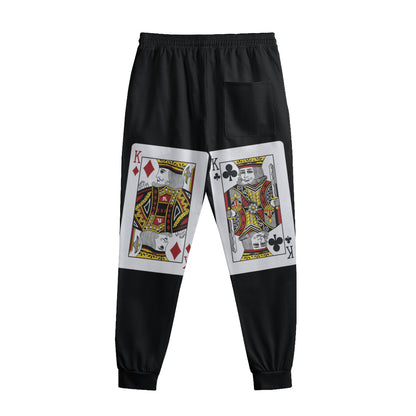 Four Kings Playing Cards Print Sweatpants
