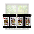 Four Kings Playing Cards Print Tier Curtains