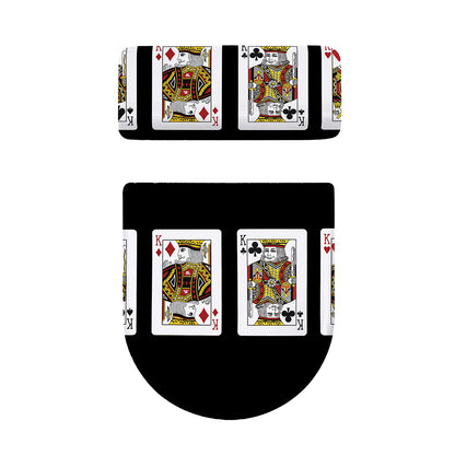 Four Kings Playing Cards Print Toilet Lid And Tank Cover Set