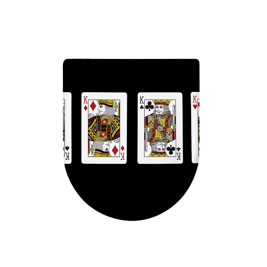 Four Kings Playing Cards Print Toilet Lid Cover