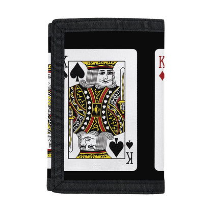 Four Kings Playing Cards Print Trifold Wallet