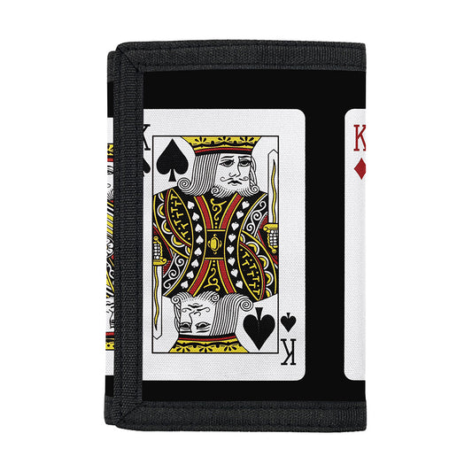 Four Kings Playing Cards Print Trifold Wallet